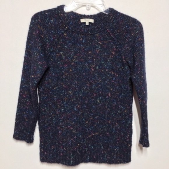 Madewell Soft Fleck Crewneck Sweater In Navy XS - Picture 4 of 8